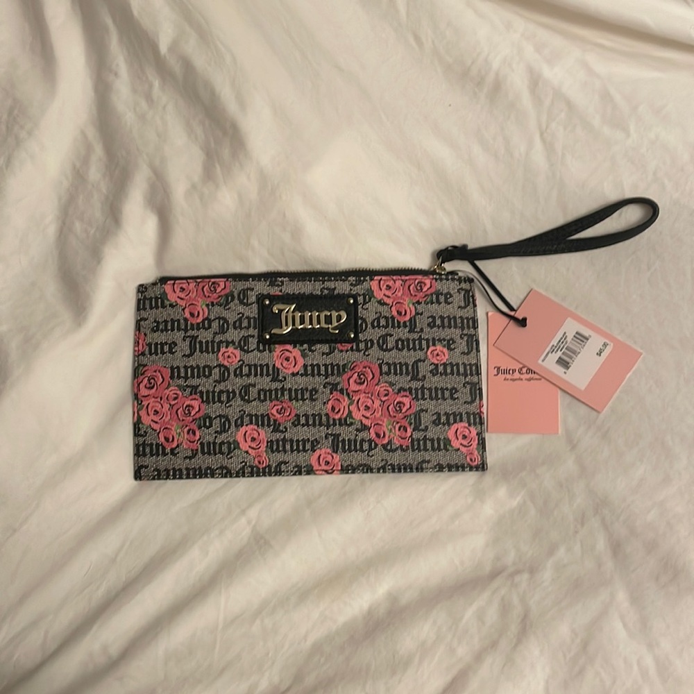 NEW Juicy Couture rose print hand wallet